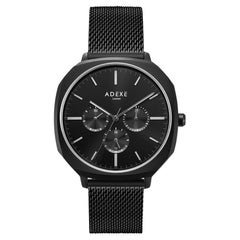 Used British All Gun Black Gents Square Quartz Watch 'Complimentary Extra Straps'