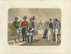 British and Scottish Costumes – Officers, Guards, and Sailors, c.1845
