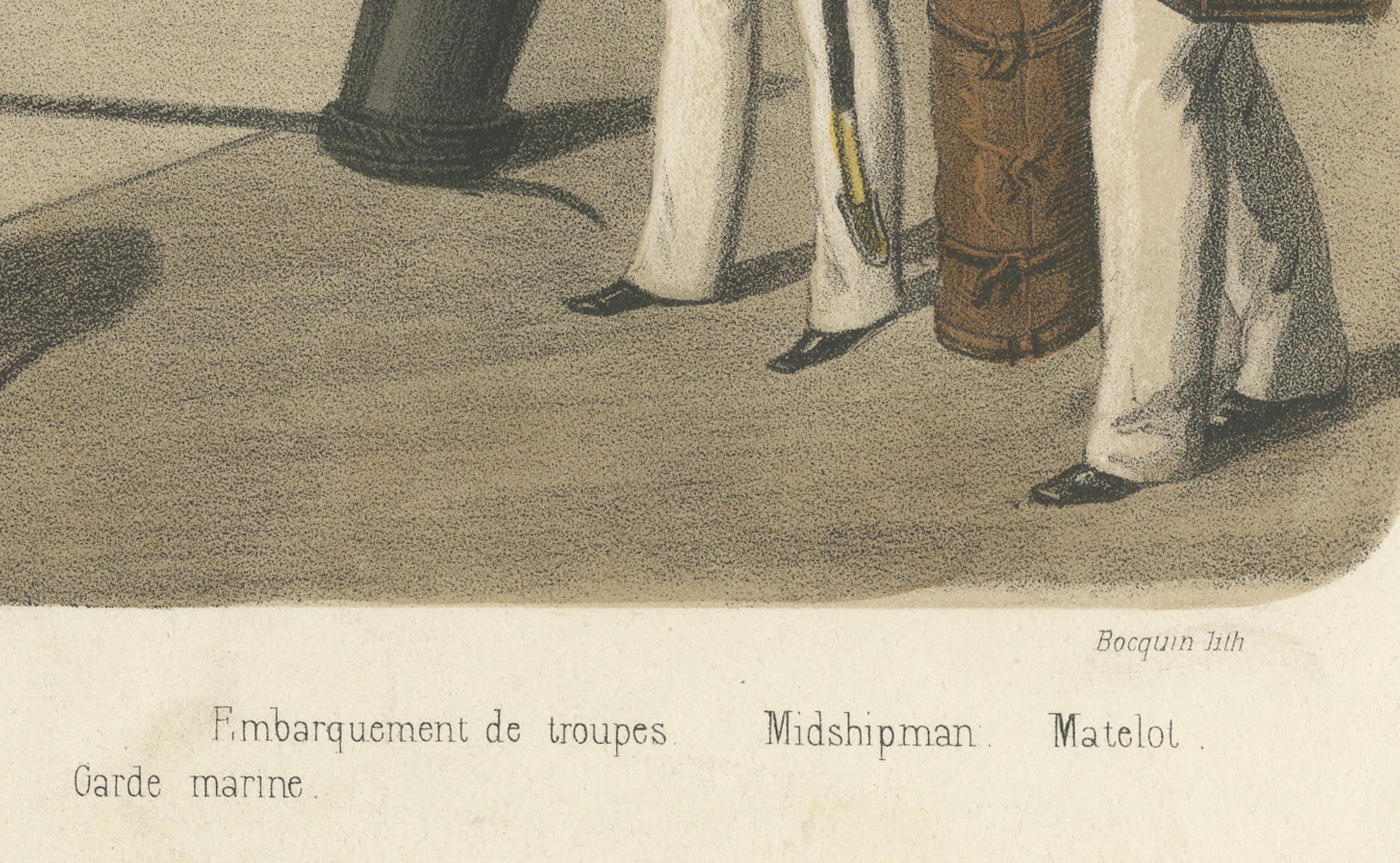 British and Scottish Costumes – Officers, Guards, and Sailors, c.1845