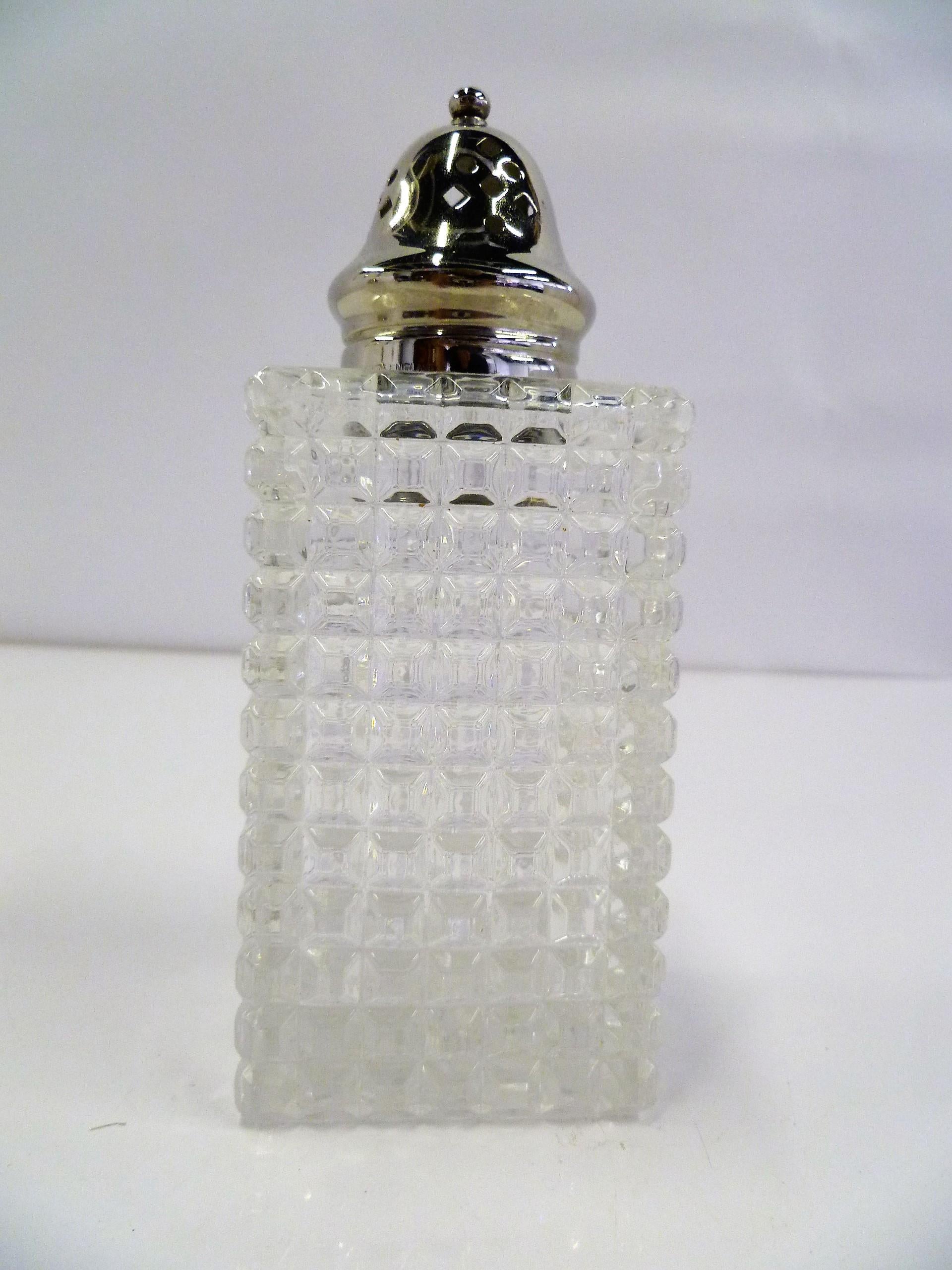 cut crystal salt and pepper shakers
