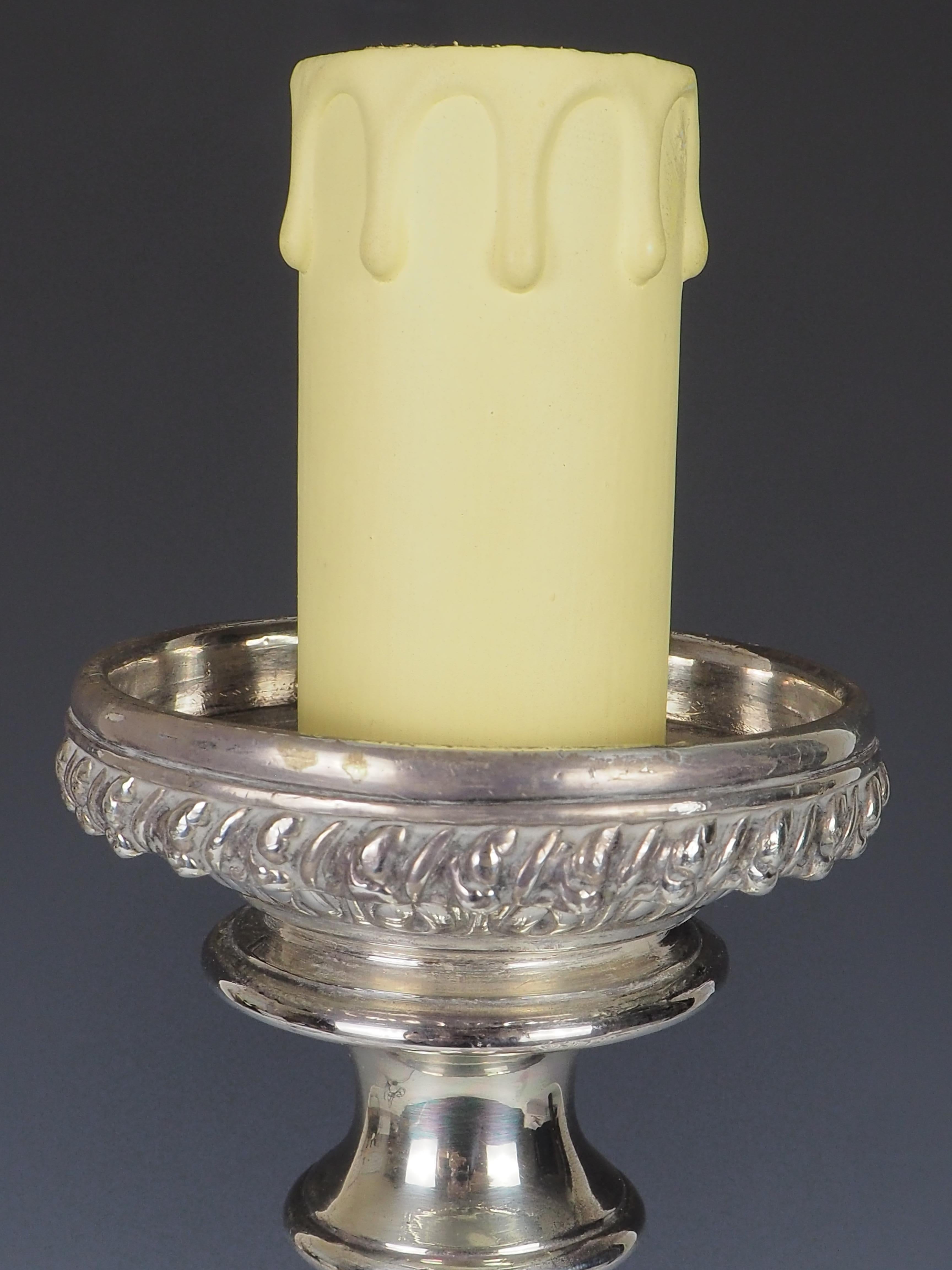 19th Century British Antique James Deakin & Sons Silver Plate Table Lamp
