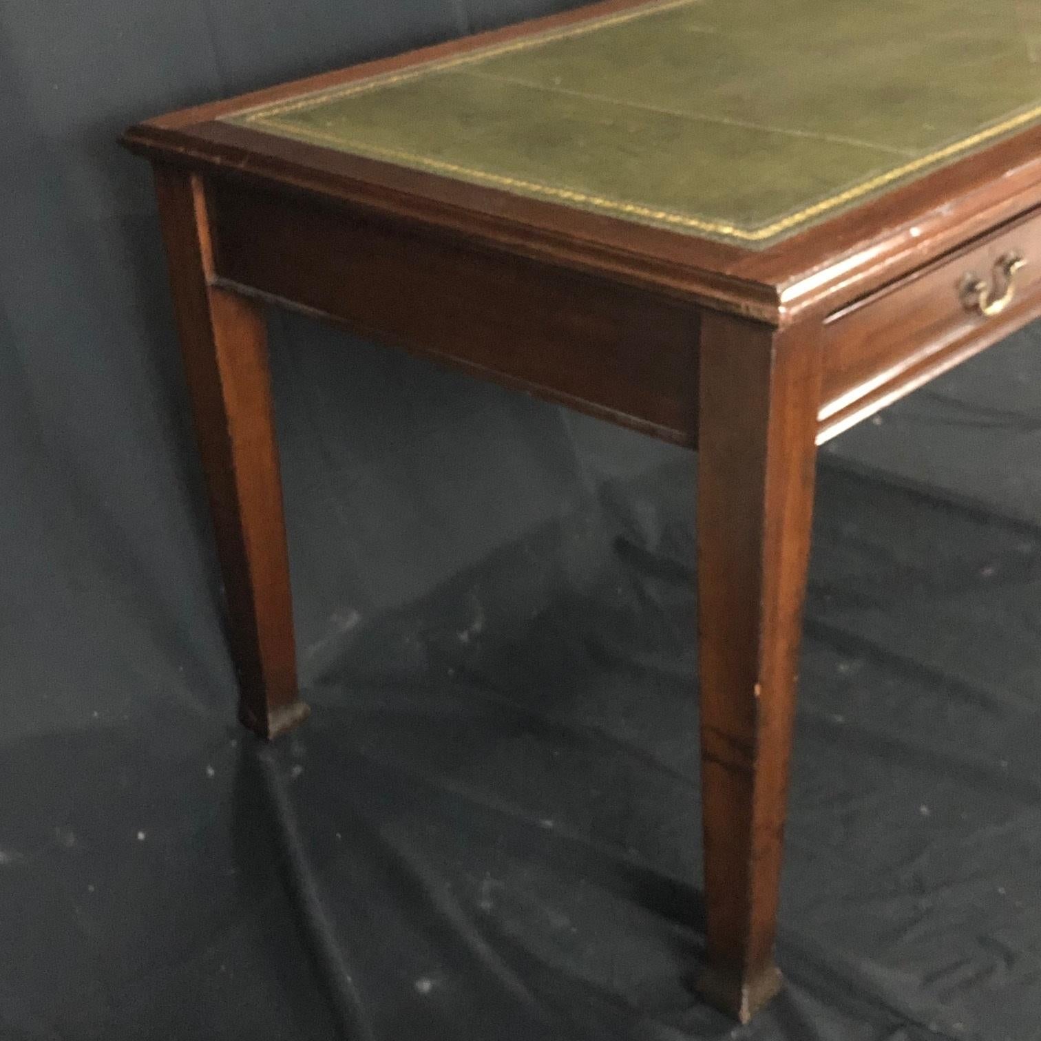 British Antique Mahogany Leather Top Cooke's Writing Desk 3