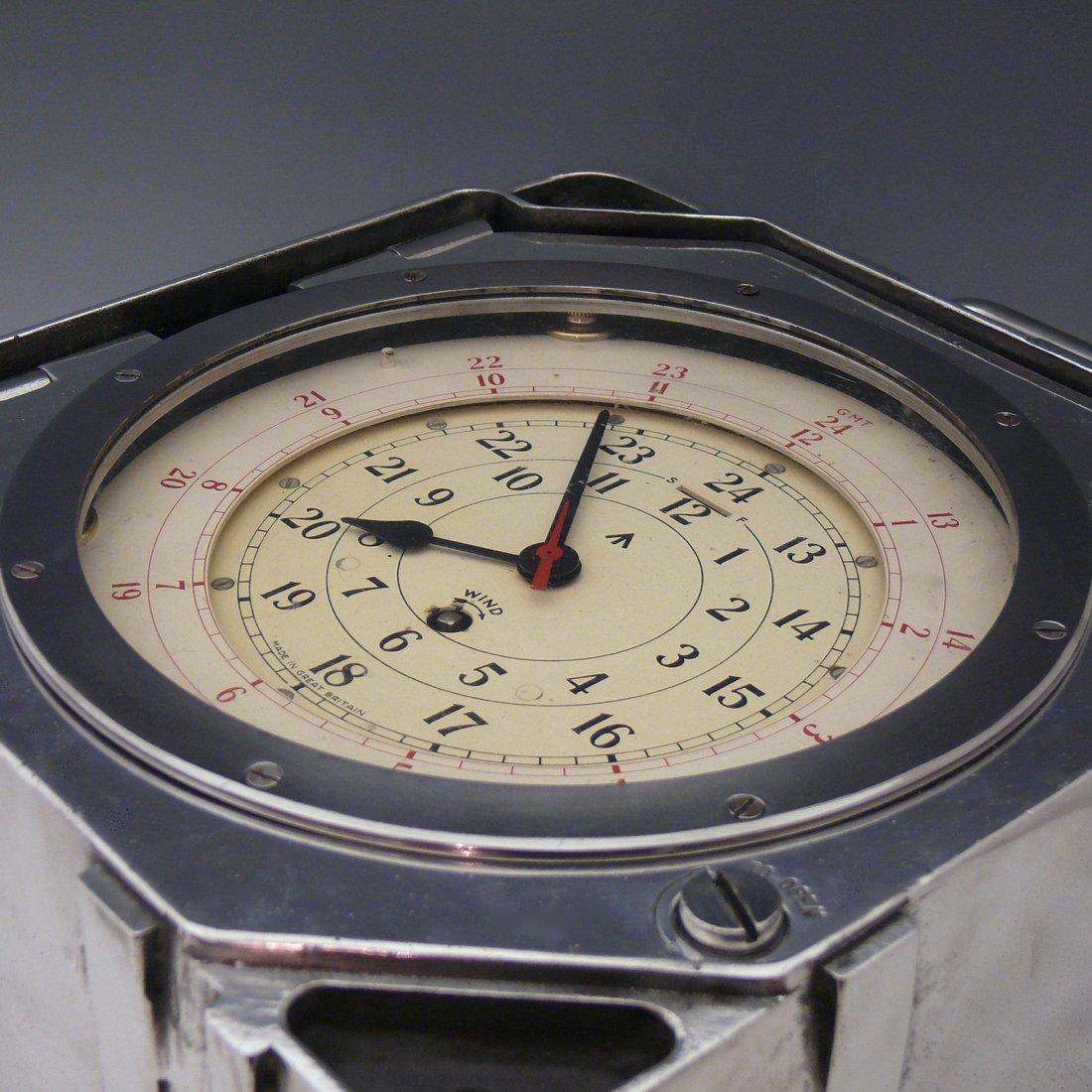 Aluminum British Army Signals Clock, circa 1955