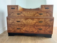 British Art Deco Bird's-Eye Maple Dressing Table, circa 1930