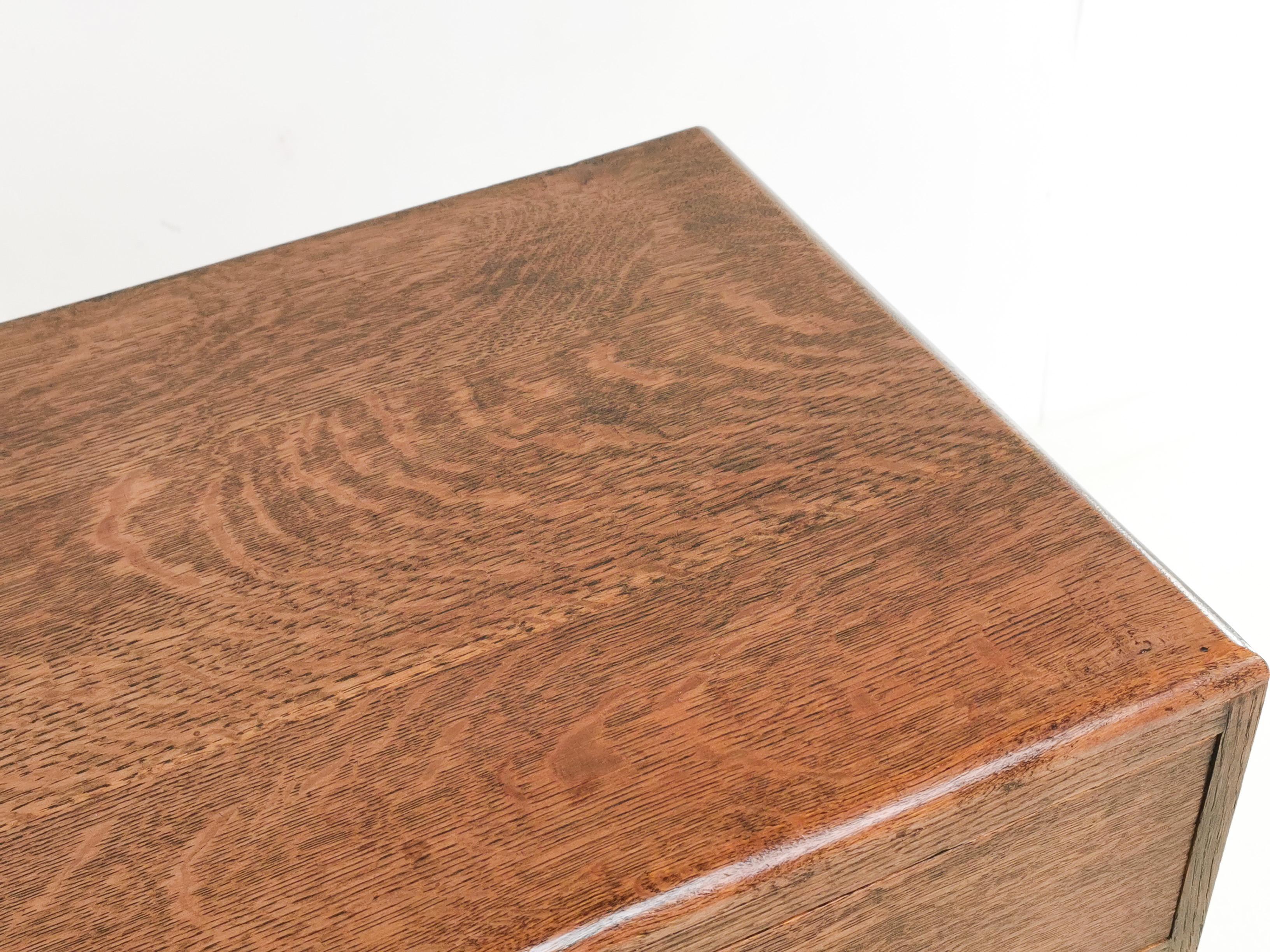 20th Century British Art Deco Bowman Bros Oak Chest of Drawers For Sale