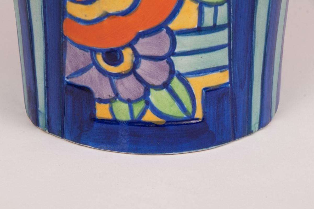 Mid-20th Century British Art Deco Hand Painted Vase, c.1930 For Sale