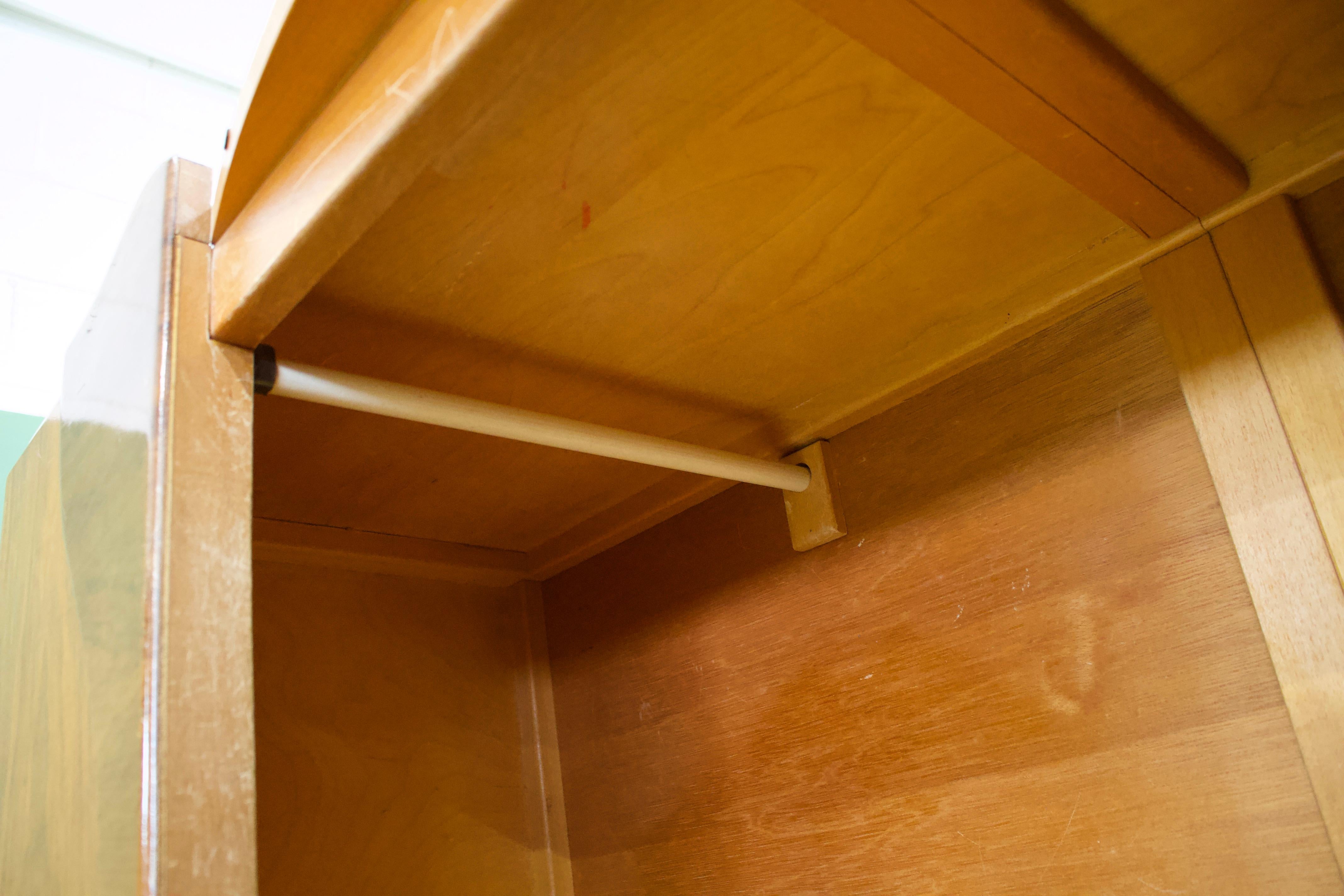 Wood British Art Deco Style Walnut Wardrobe from Harris Lebus, 1940s