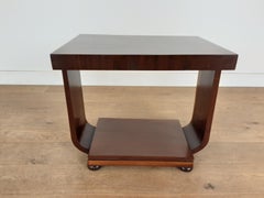 British Art Deco Table in a Burr Walnut