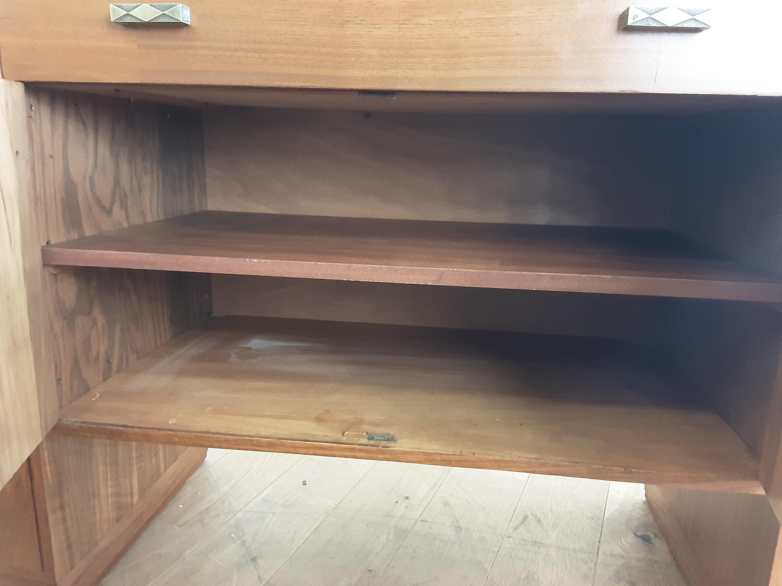 British Art Deco Walnut Sideboard with Stunning Diamond and Burr Veneers For Sale 6