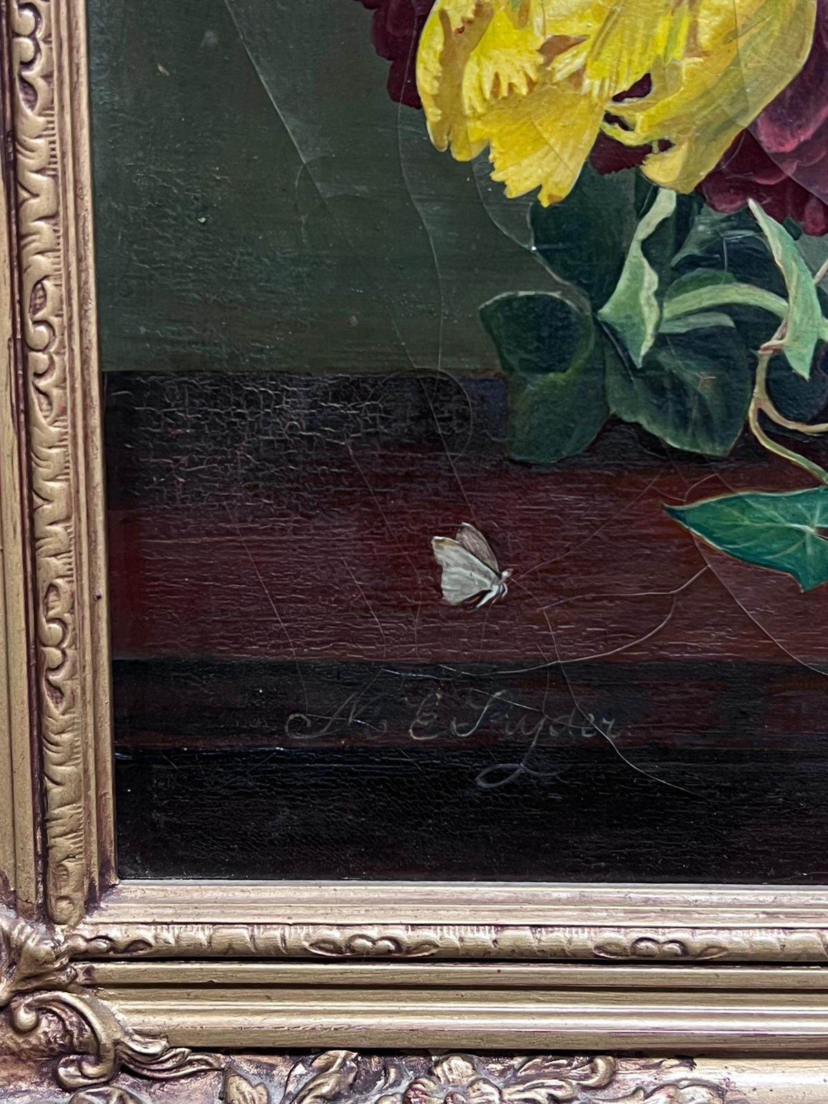 Nature morte classique de fleurs d'été, label de l'exposition britannique de peinture à l'huile en vente 4