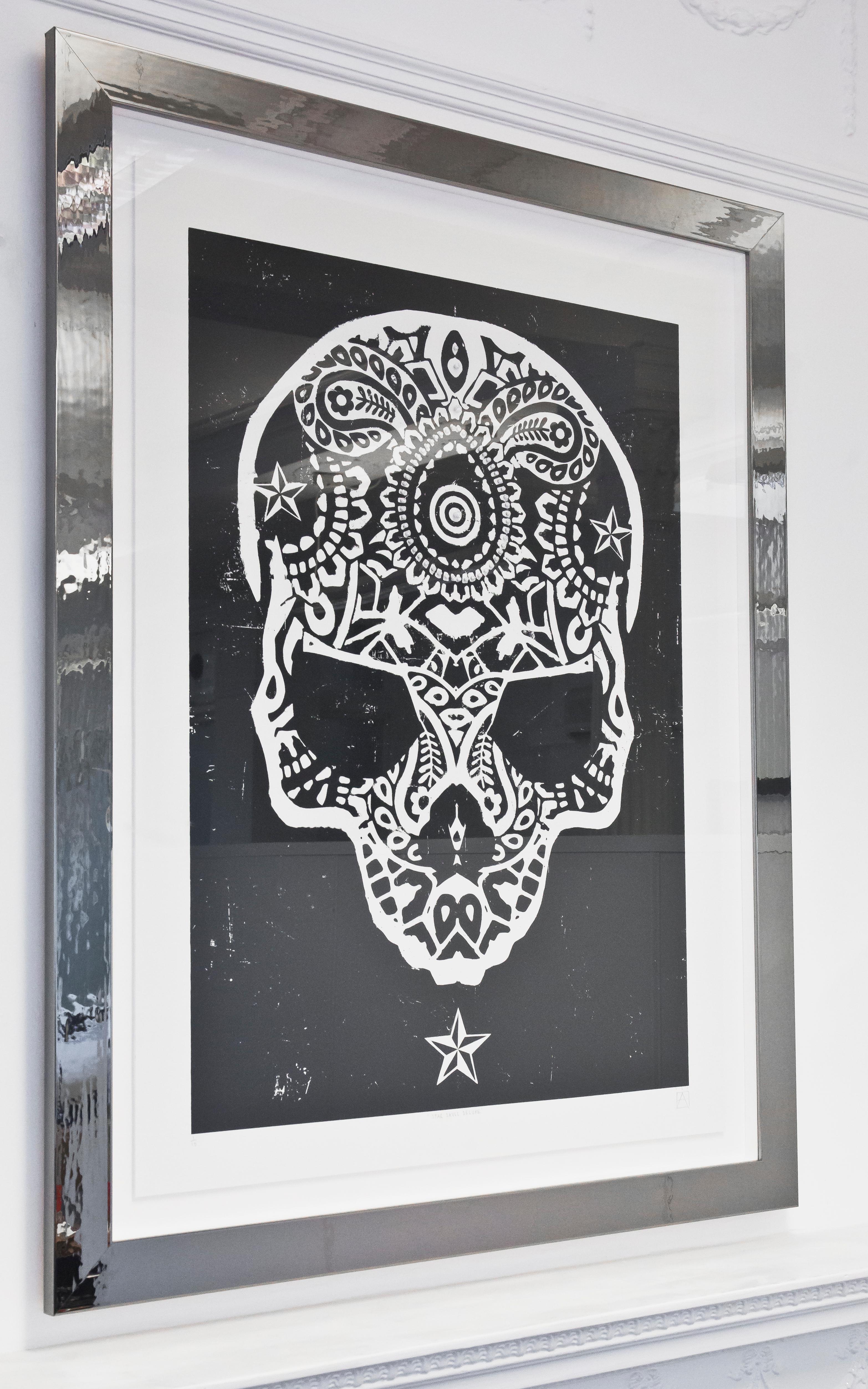 British Artist Ben Allen Tresor Silkscreen Limited Edition Star Skull Jewel Stud 1