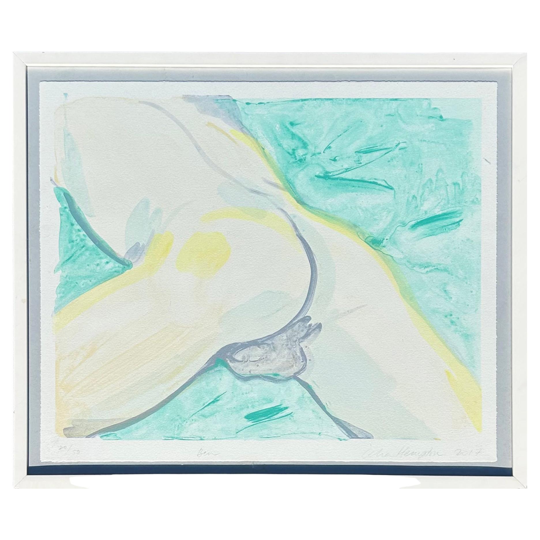 British Artist Celia Hempton Nude Male Print "Ben", Numbered, Signed, Dated 2017