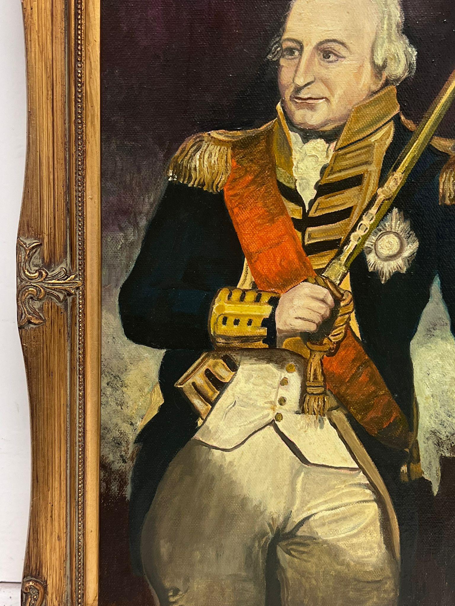 L'ammiraglio John Jervis, ritratto della marina britannica, è un dipinto a olio su tela. - Painting Moderno di British artist
