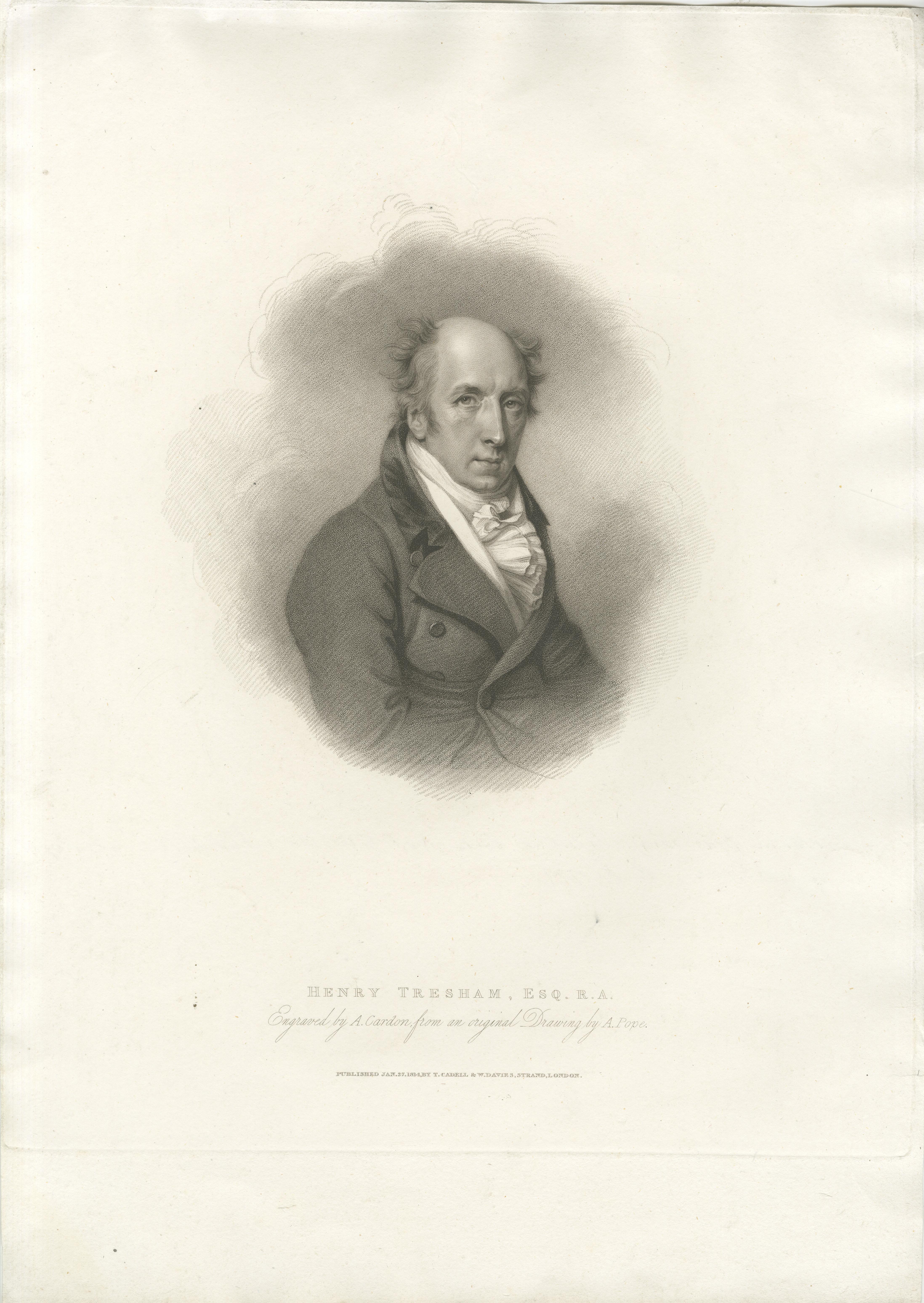 Artistas británicos John Hoppner, Joseph Farington y Henry Thresham Grabado, c.1814 en Bueno estado para la venta en Langweer, NL