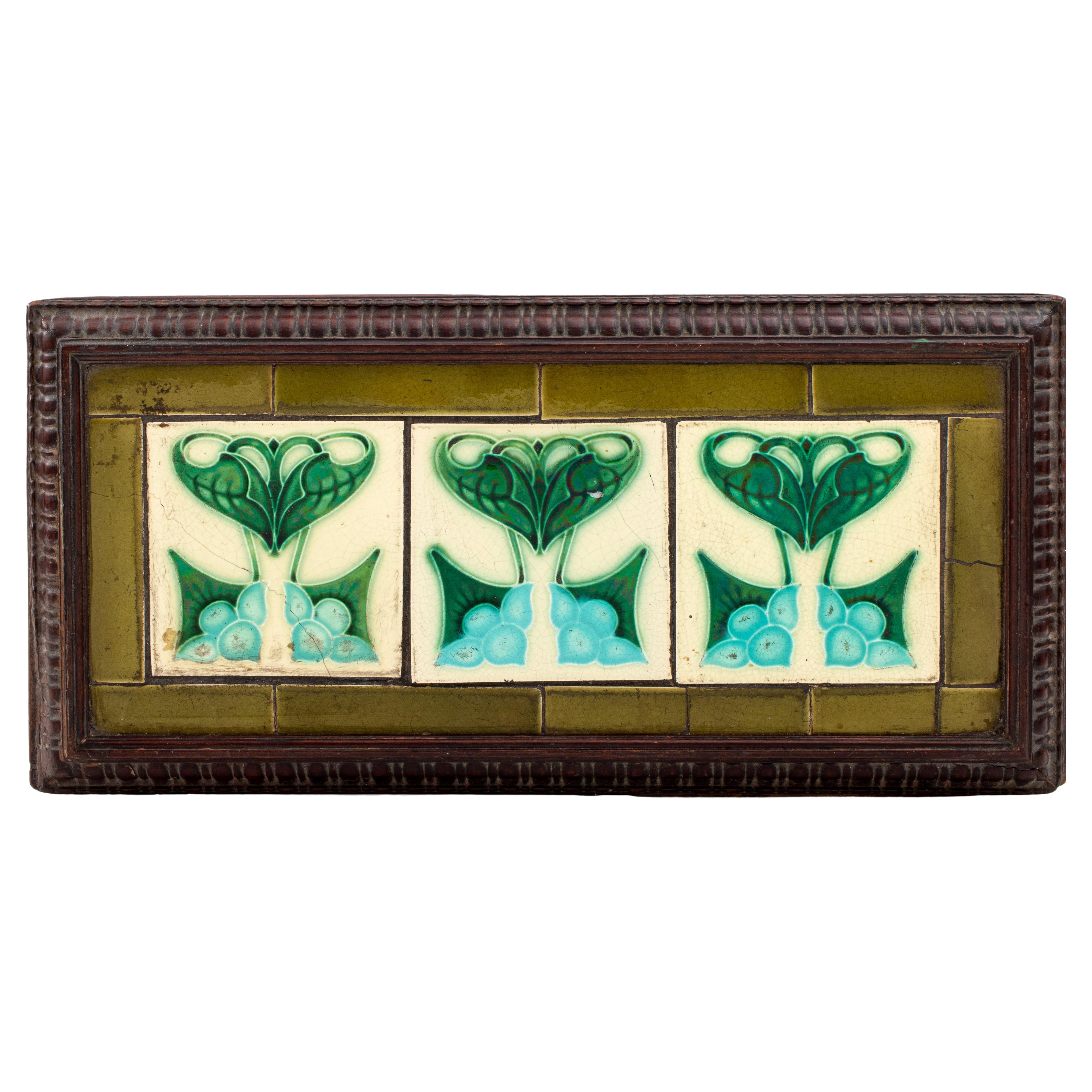 Arts and Crafts Minton Pottery Tile Designed by Christopher Dresser For Sale at 1stDibs
