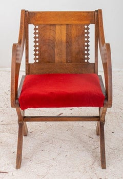 Chaise Glastonbury en Oak, British Arts & Crafts, 19 C.