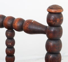 British Bobbin Turned Corner Chairs, Pair