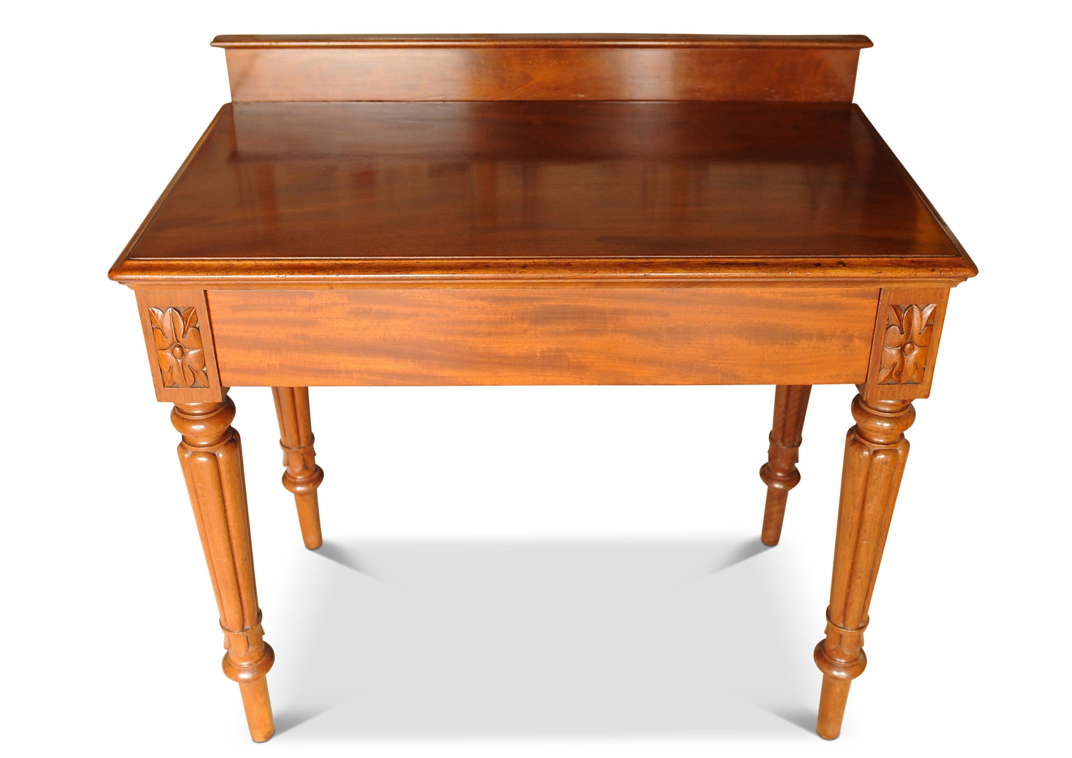 Mahogany Victorian Single Drawer Hallway Table by Johnstone and Jeanes of London  For Sale