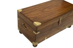 British Campaign Camphor Wood Sea Chest, Trunk or Coffee Table, Early 1900's