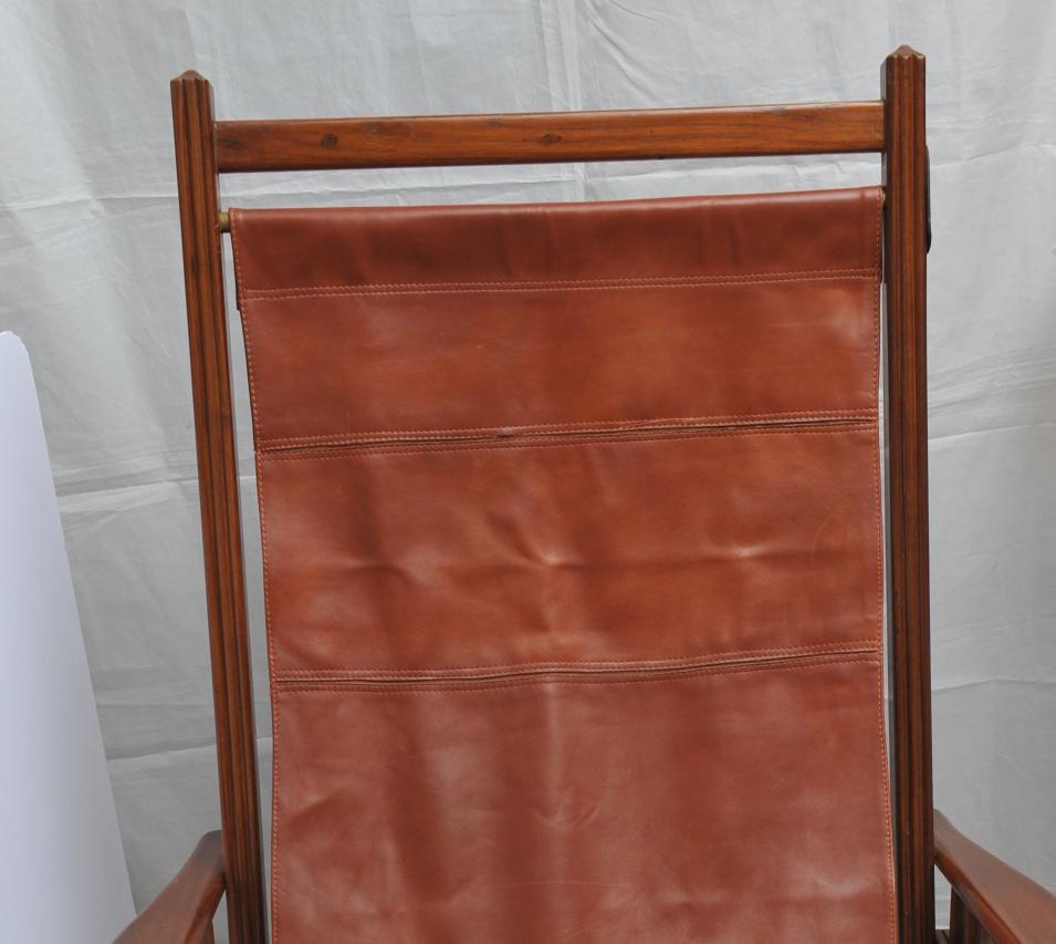 folding leather lounge chair