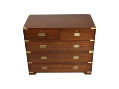 British Campaign Mahogany Chest of Drawers