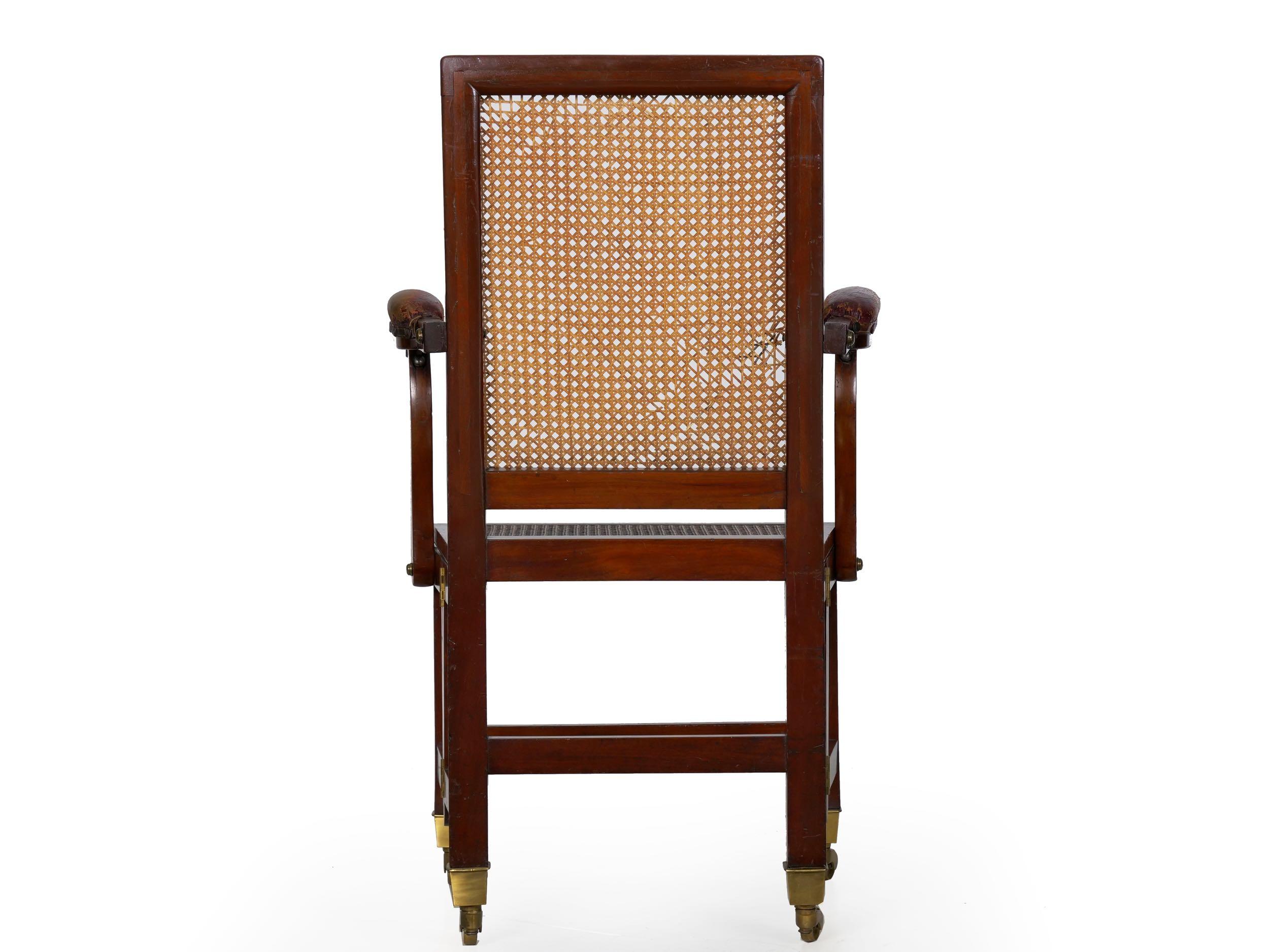 XIXe siècle Johnstone & Jeanes fauteuil ancien de campagne britannique en acajou 