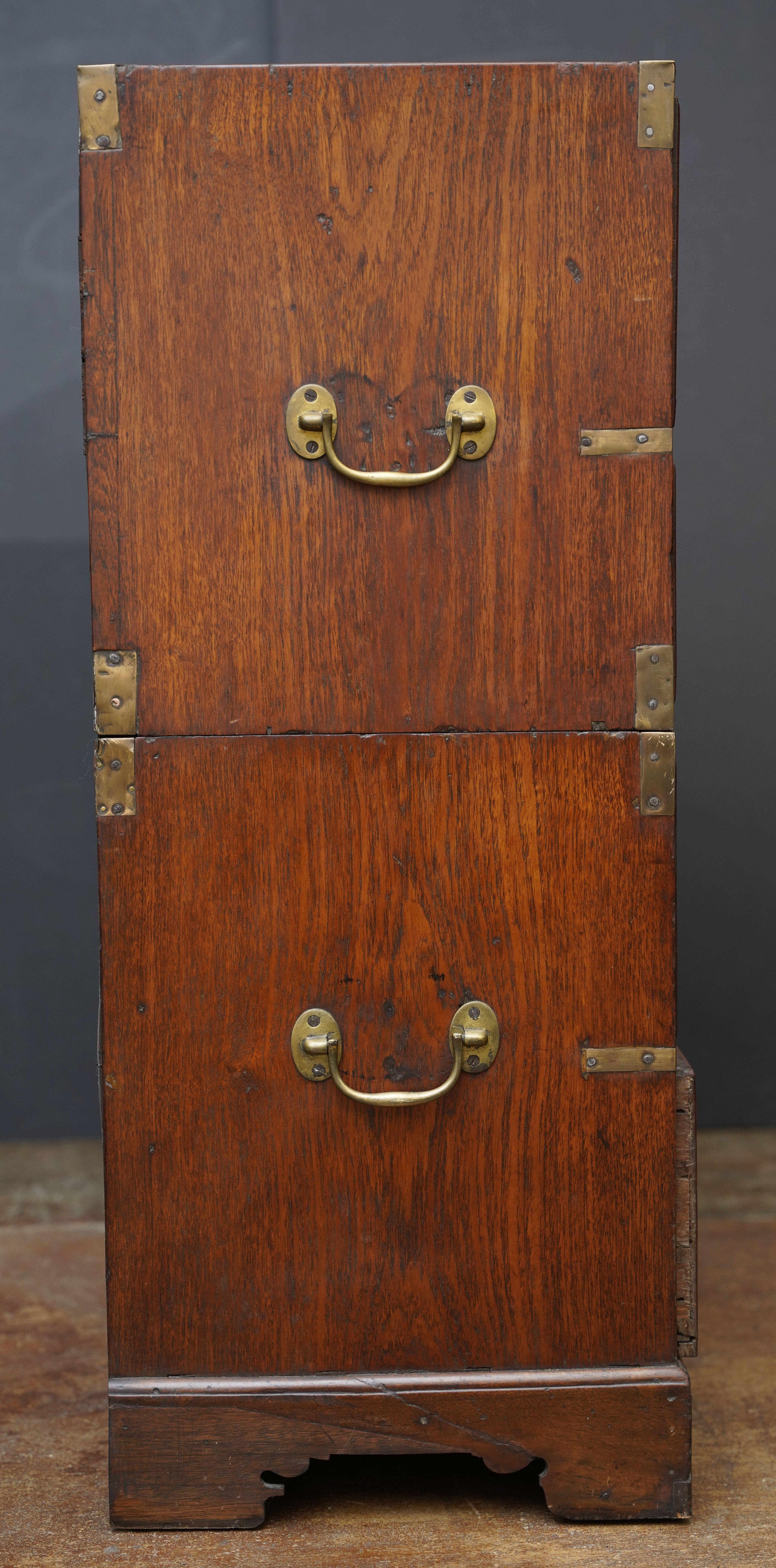 Rare and Diminutive British Military Campaign Secretary with Leather Top Fall 8