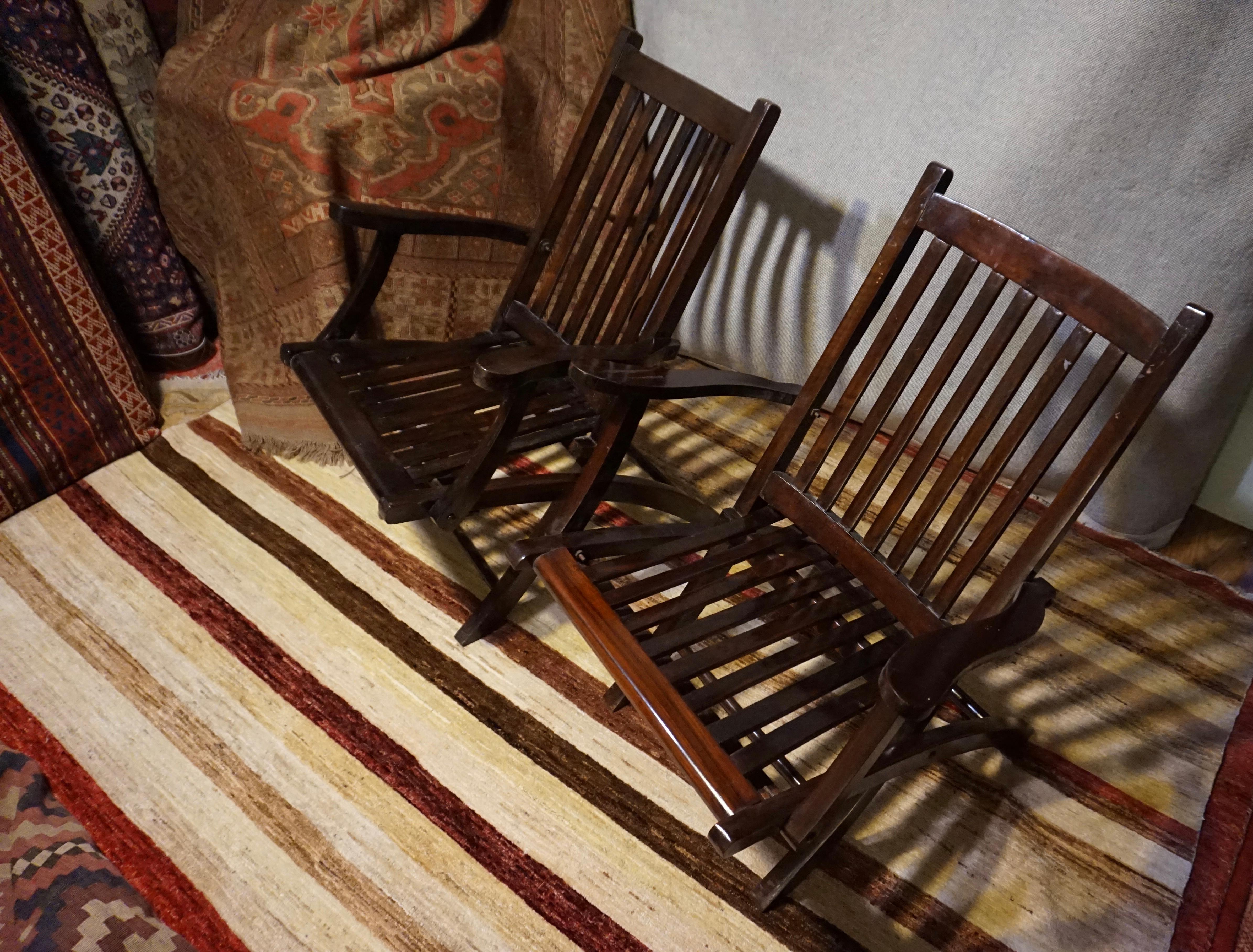 antique folding campaign chair