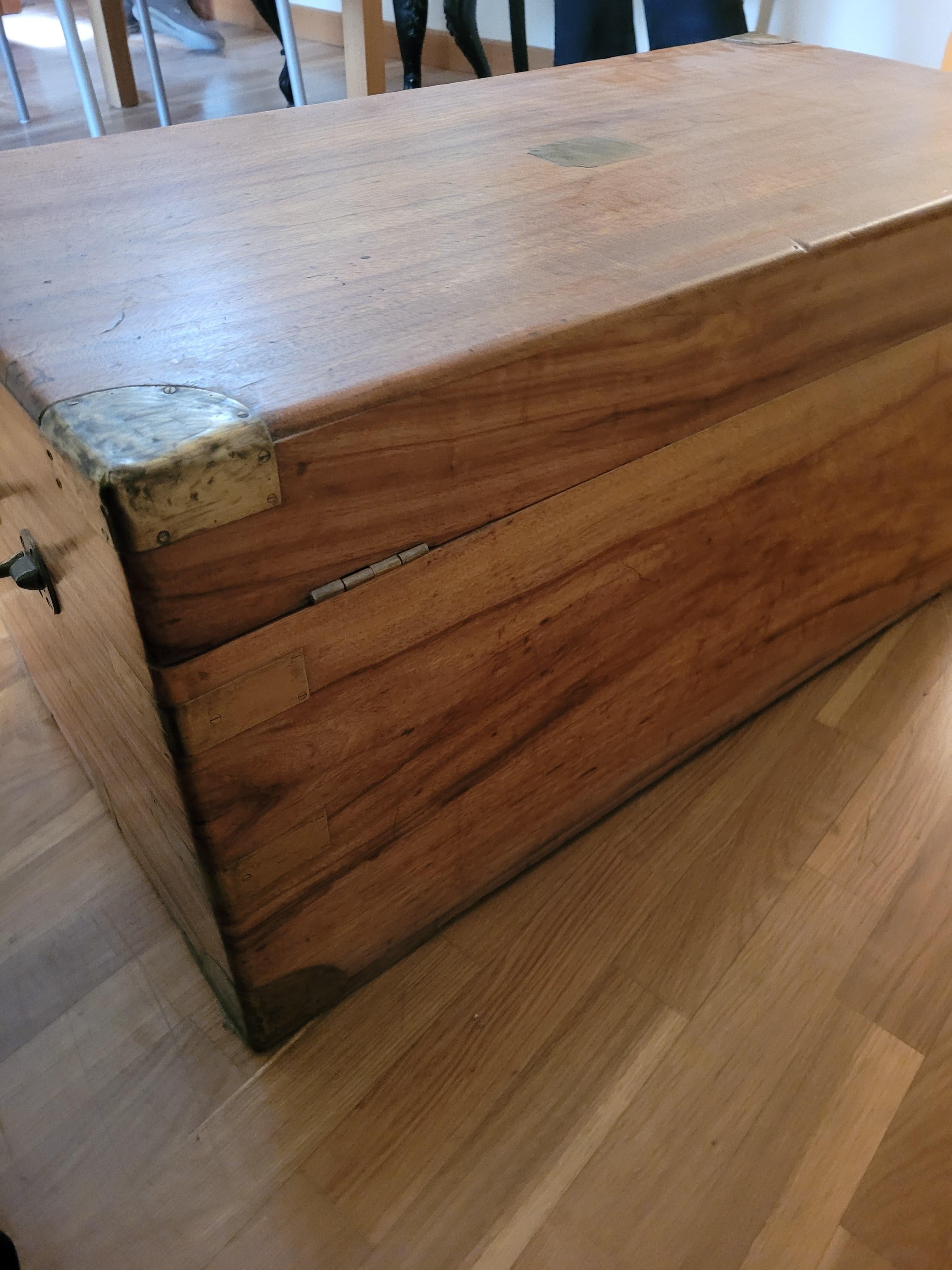 British Camphor chest, Trunk  brass and bronze  British colonies 3