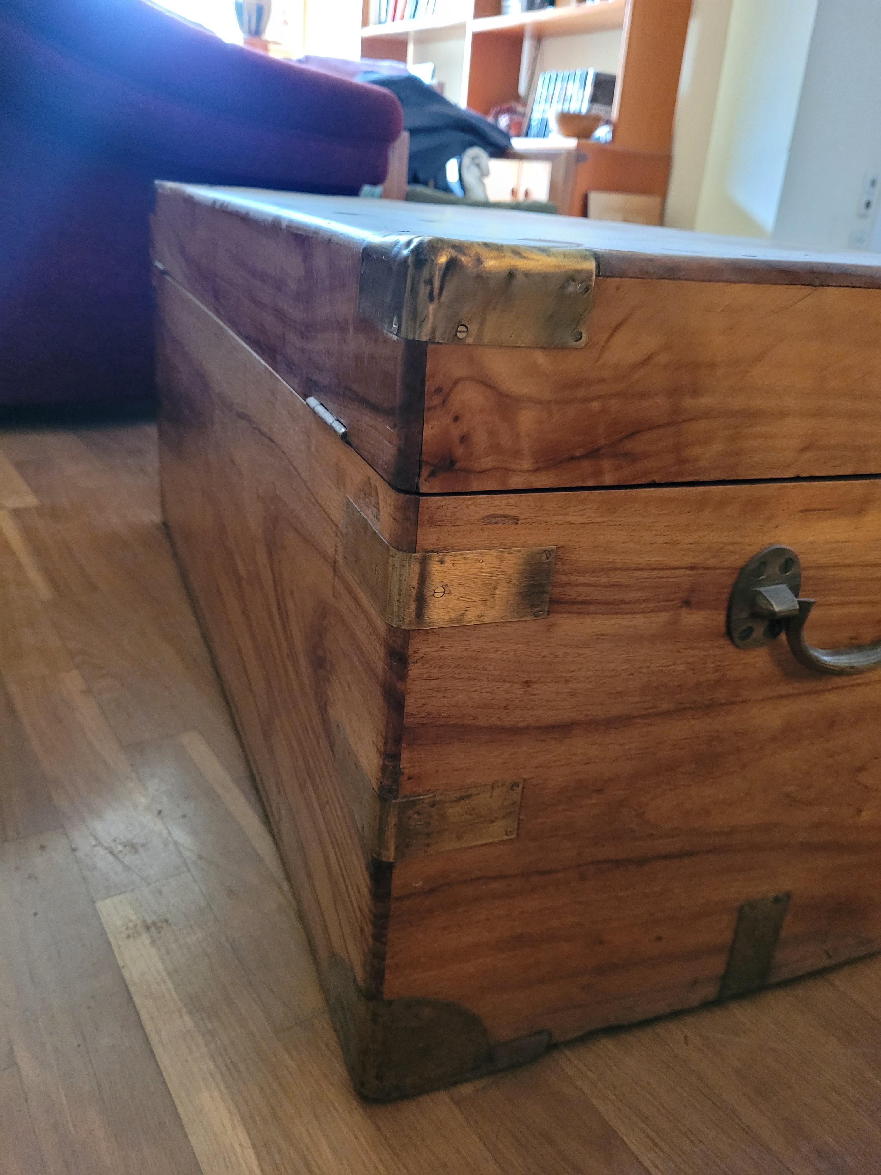 British Camphor chest, Trunk  brass and bronze  British colonies 4
