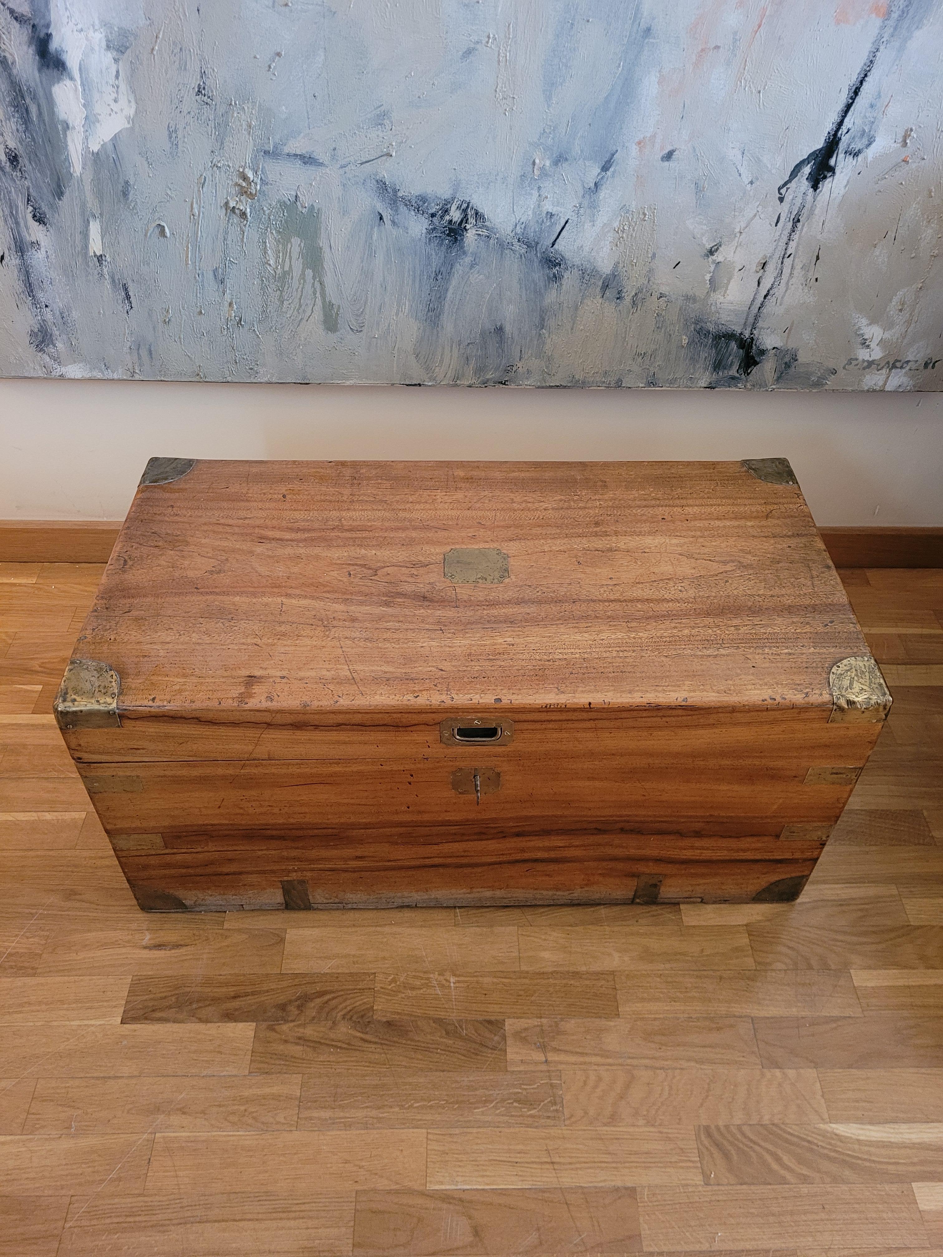 British Camphor chest, Trunk  brass and bronze  British colonies 9