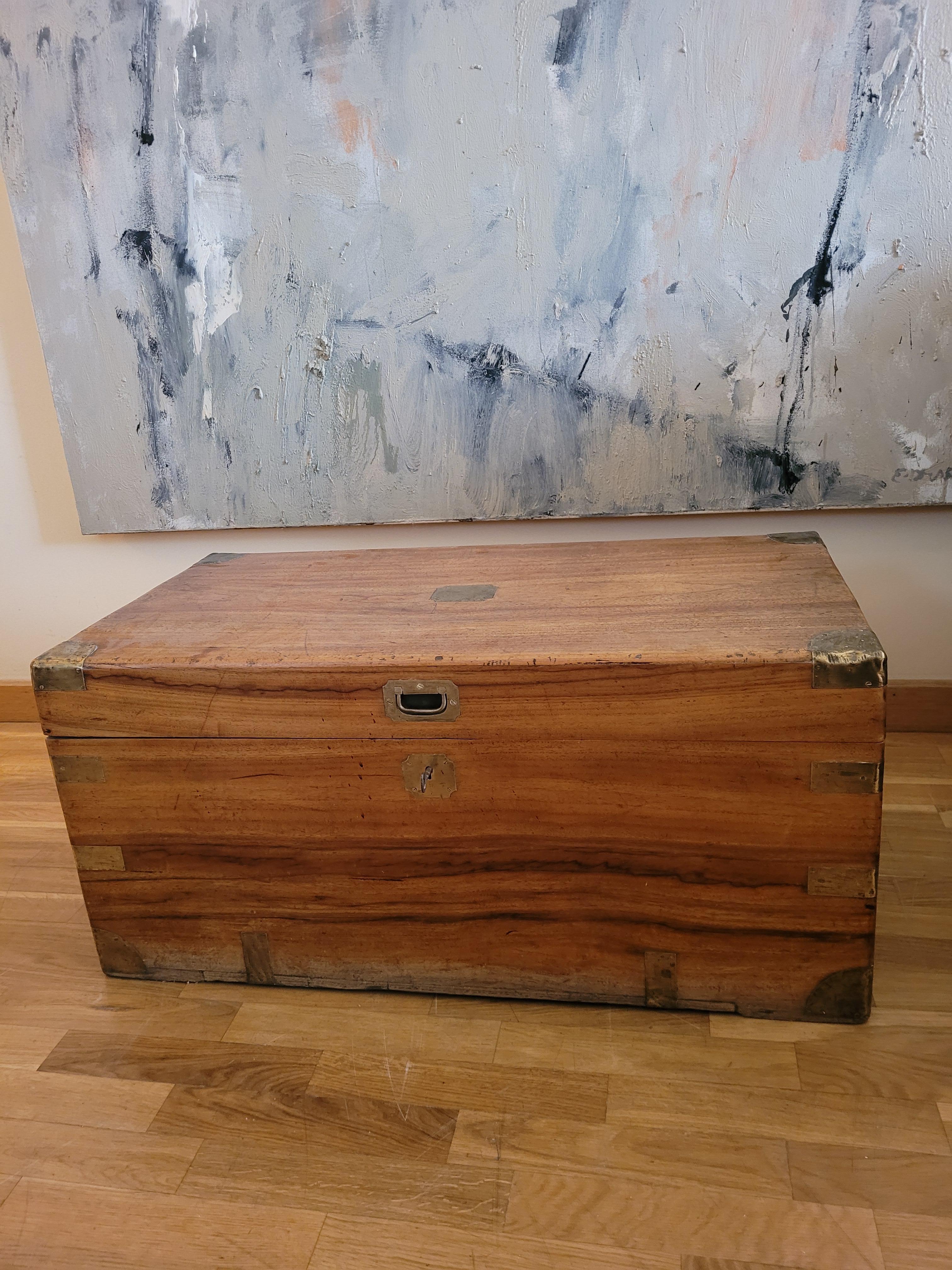 British Camphor chest, Trunk  brass and bronze  British colonies 10