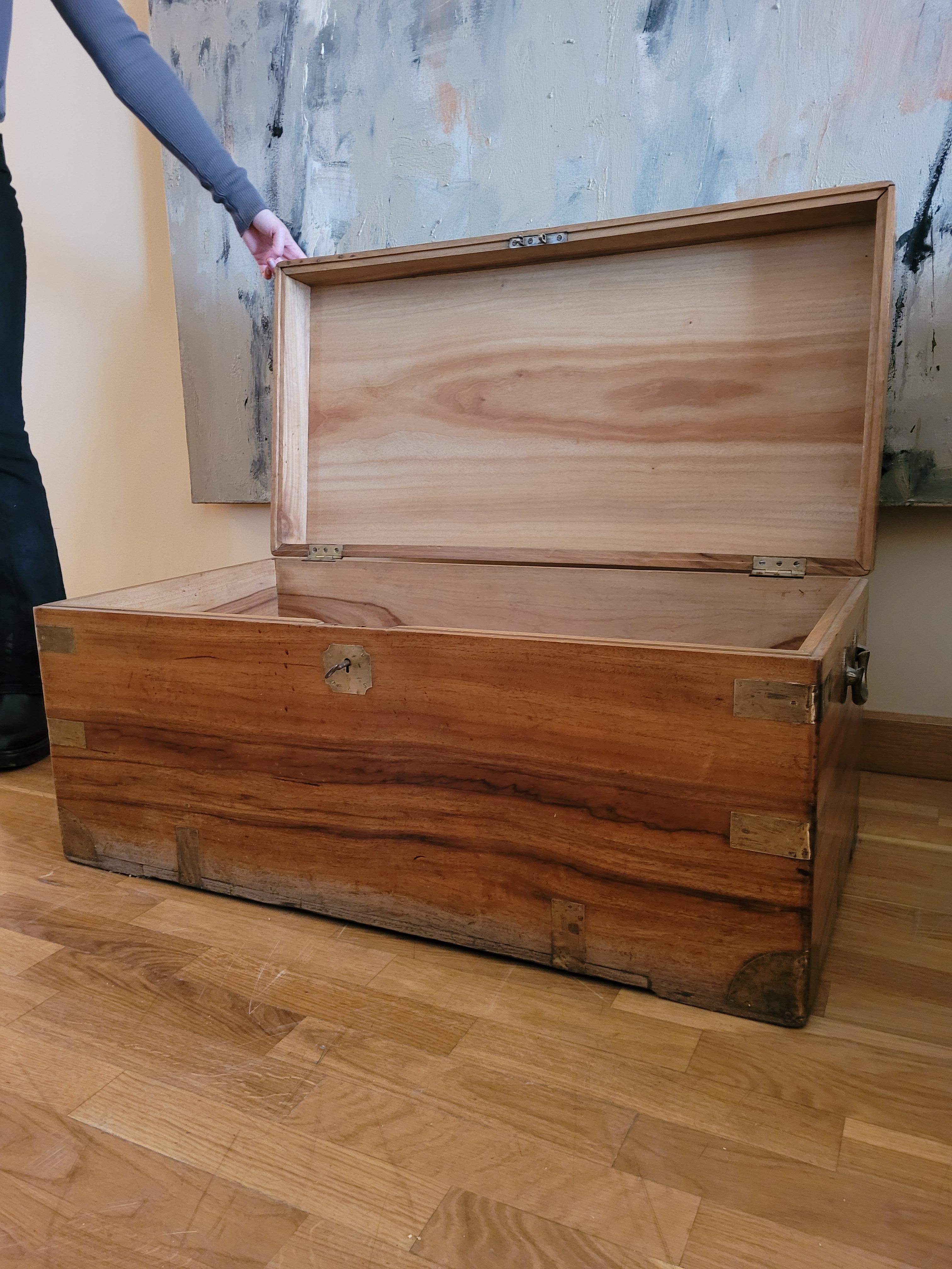 Bronze British Camphor chest, Trunk  brass and bronze  British colonies