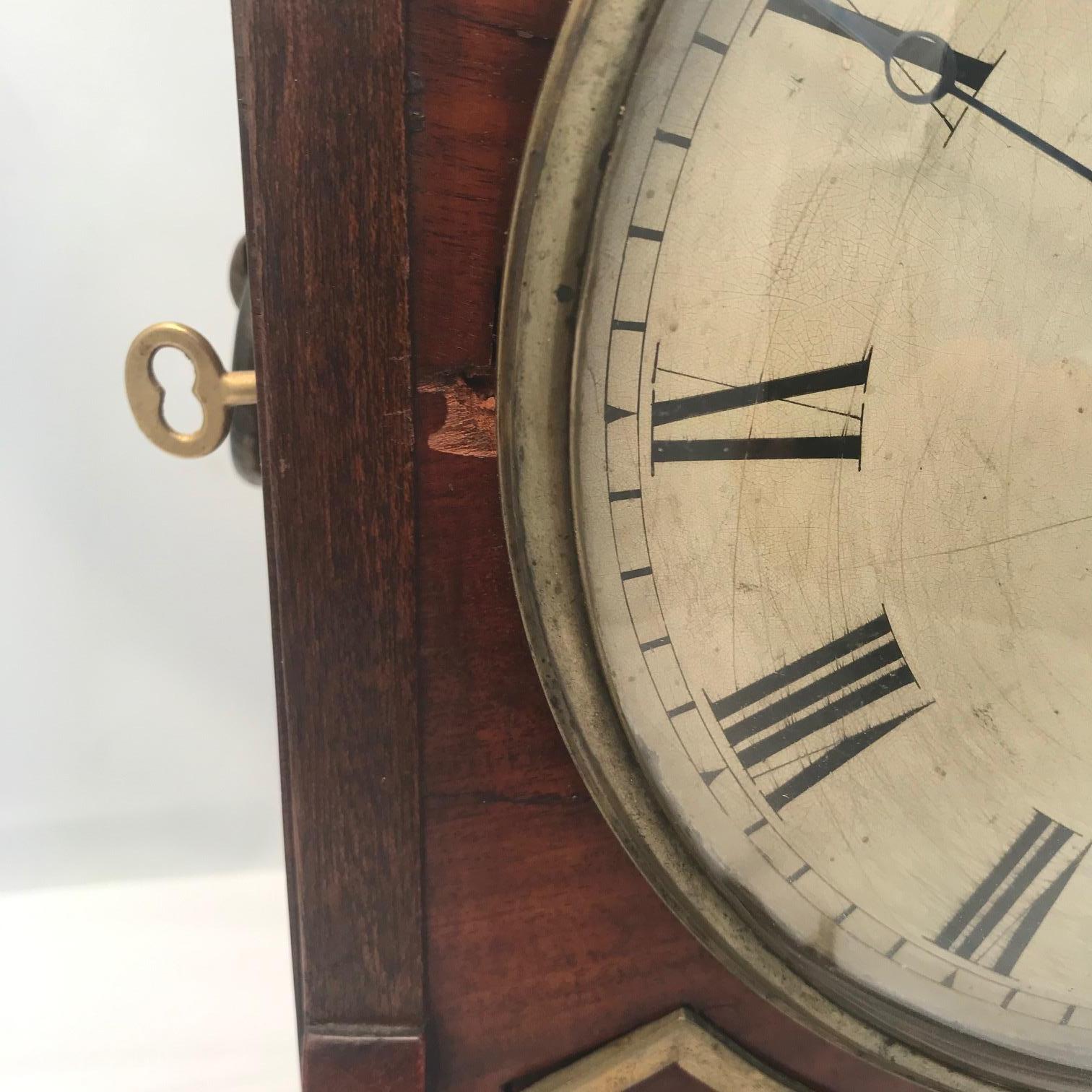 British/Canadian Eight Day Mantel Timepiece in Mahogany and Cut-Brass Case 7