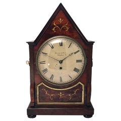 Used British/Canadian Eight Day Mantel Timepiece in Mahogany and Cut-Brass Case