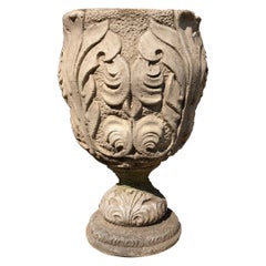 Fioriera / Jardiniere in pietra fusa inglese