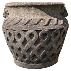 Fioriera / Jardiniere in pietra fusa inglese