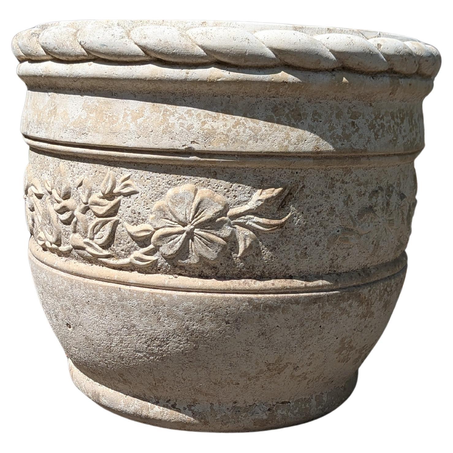 Fioriera / Jardiniere in pietra fusa inglese