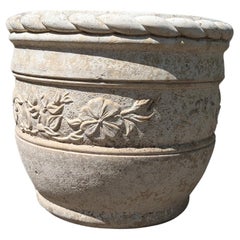 Fioriera / Jardiniere in pietra fusa inglese
