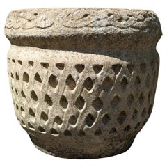 Fioriera / Jardiniere in pietra fusa inglese