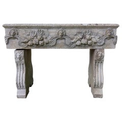 Jardinière britannique en pierre moulée / Jardinière surélevée sur des supports