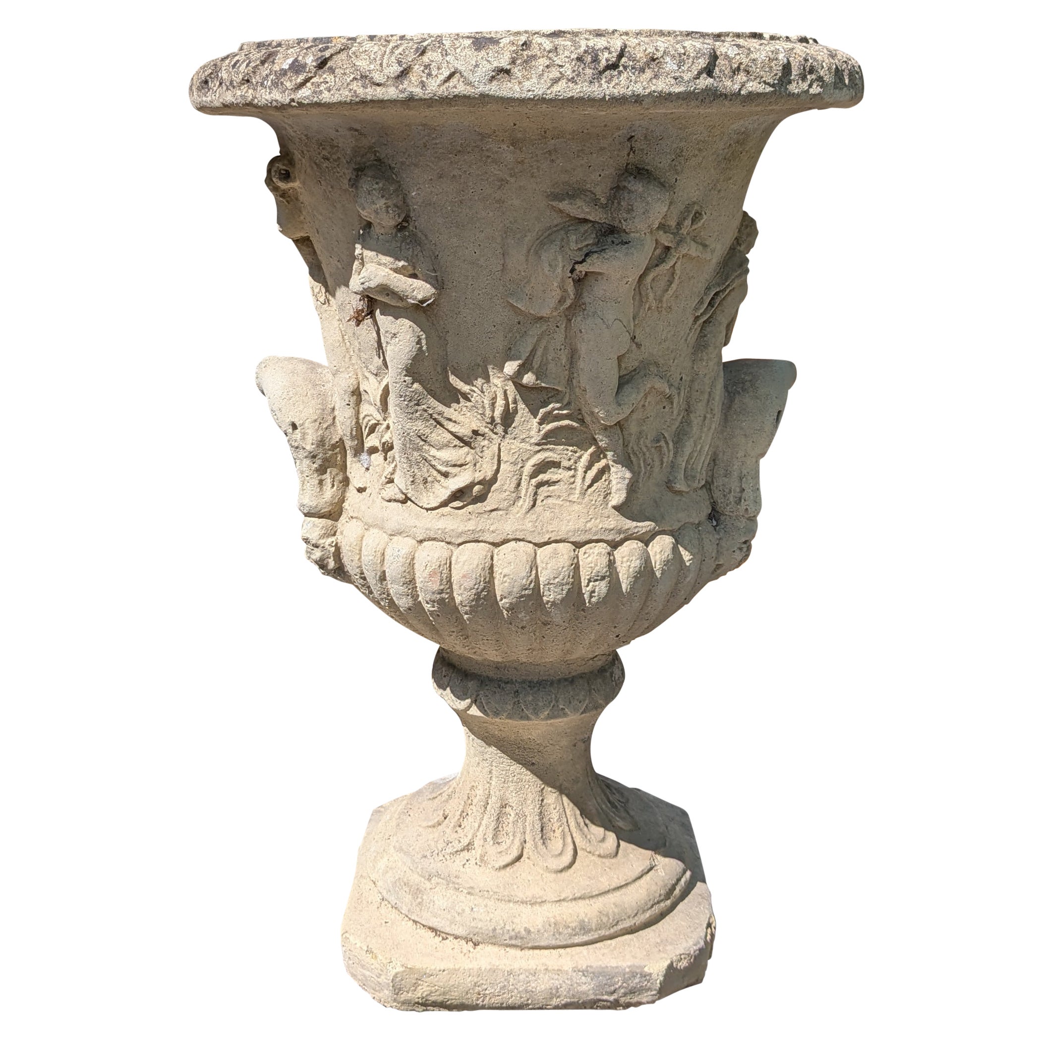 Fioriera / Urna / Jardiniere in pietra fusa britannica