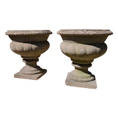 Britische Pflanzgefäße aus Gussstein / Jardinieres