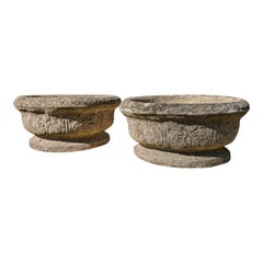 Fioriere in pietra fusa britanniche / Jardinieres