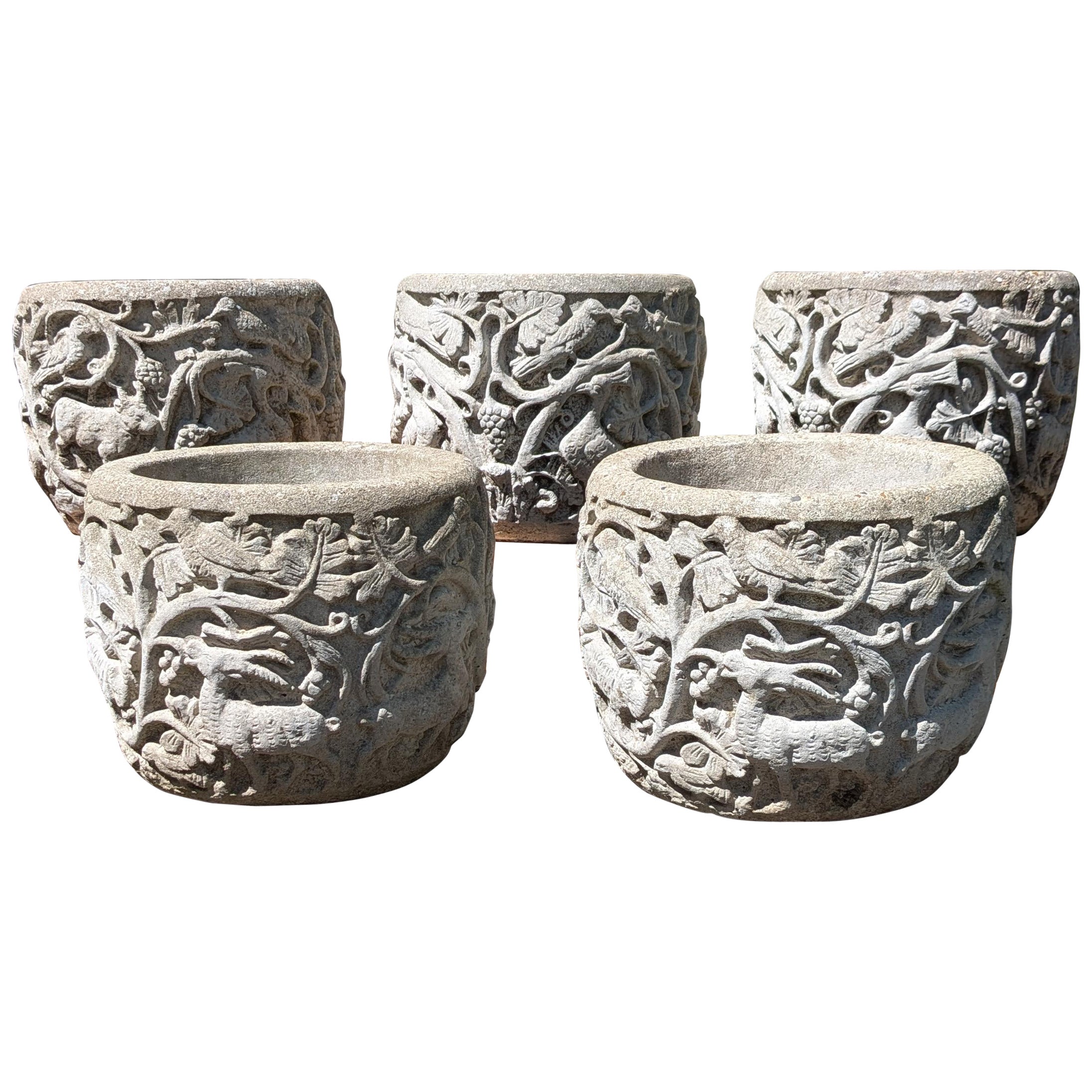 Fioriere in pietra fusa britanniche / Jardinieres in vendita