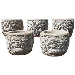Fioriere in pietra fusa britanniche / Jardinieres
