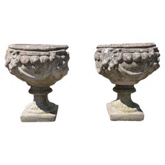 Britische Pflanzgefäße aus Gussstein / Jardinieres