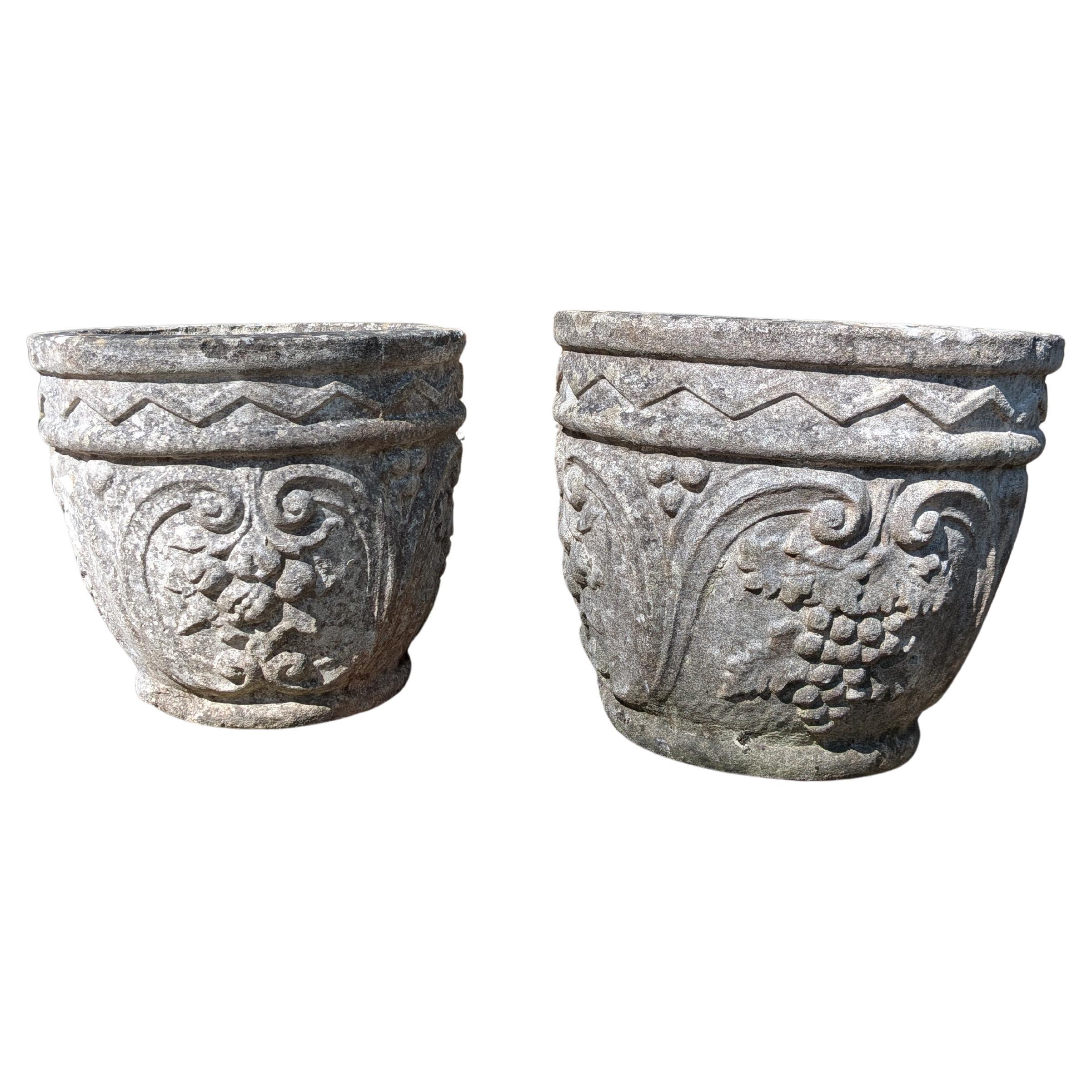 Fioriere in pietra fusa britanniche / Jardinieres