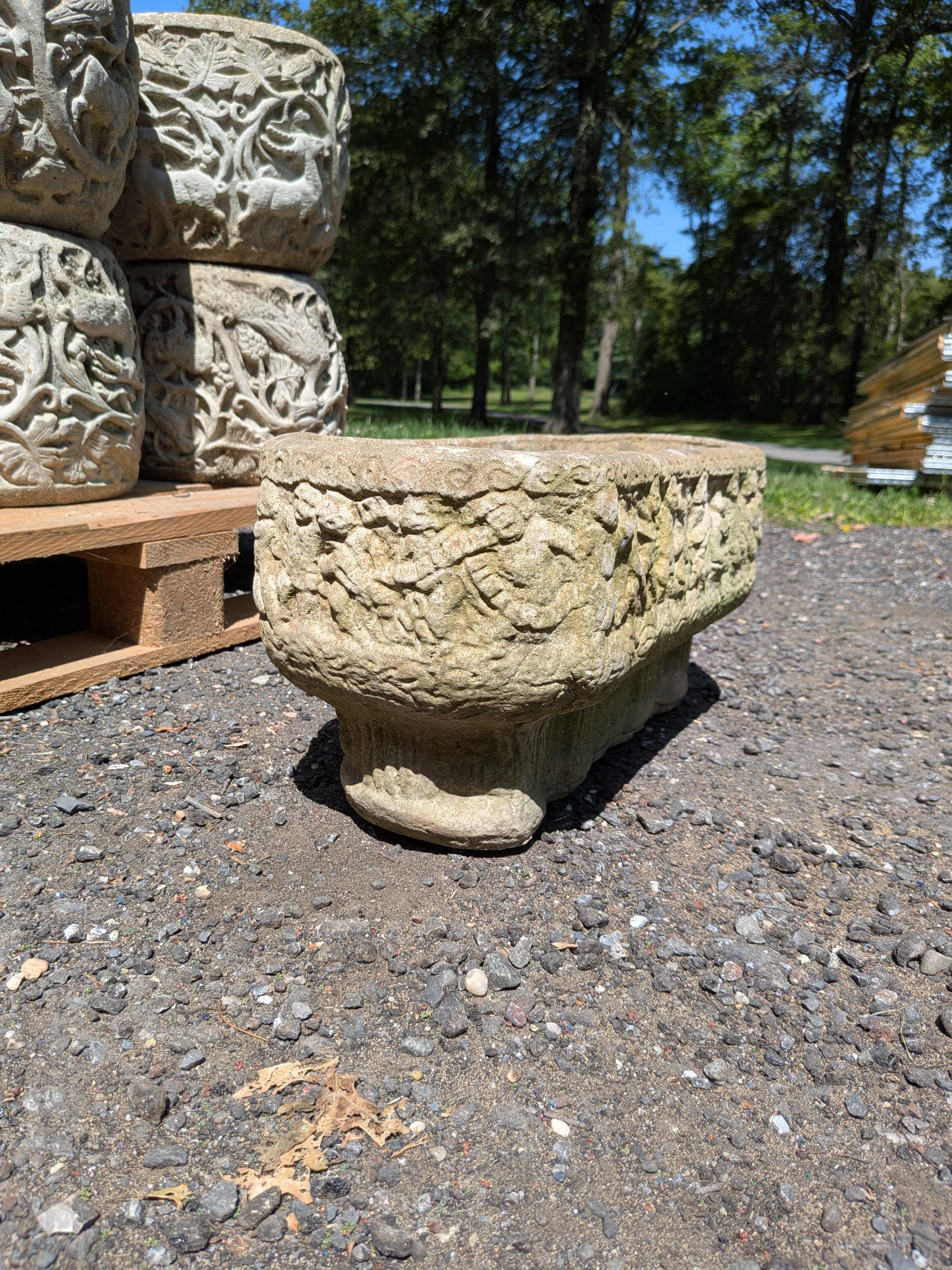 Macetero / Jardinera de Piedra Fundida Británica Británico en venta