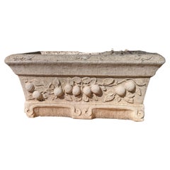 A Stone Trough Planter / Jardiniere britannique en pierre moulée